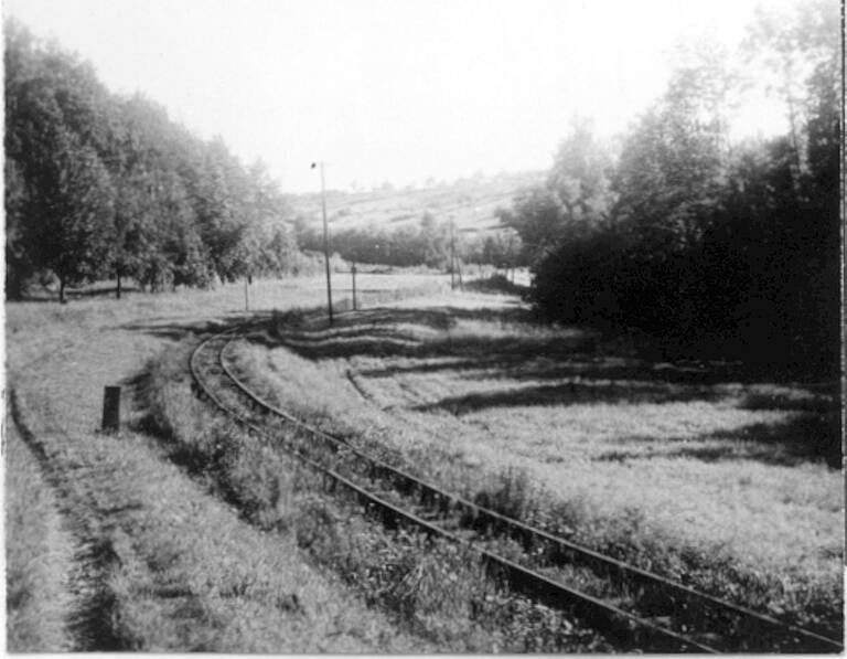 Historisches Bild der Bahntrasse der Bottwartalbahn 