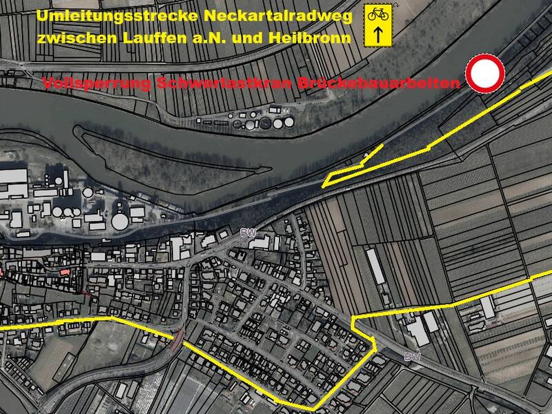 Kartew Umleitung Fahrradweg Lauffen